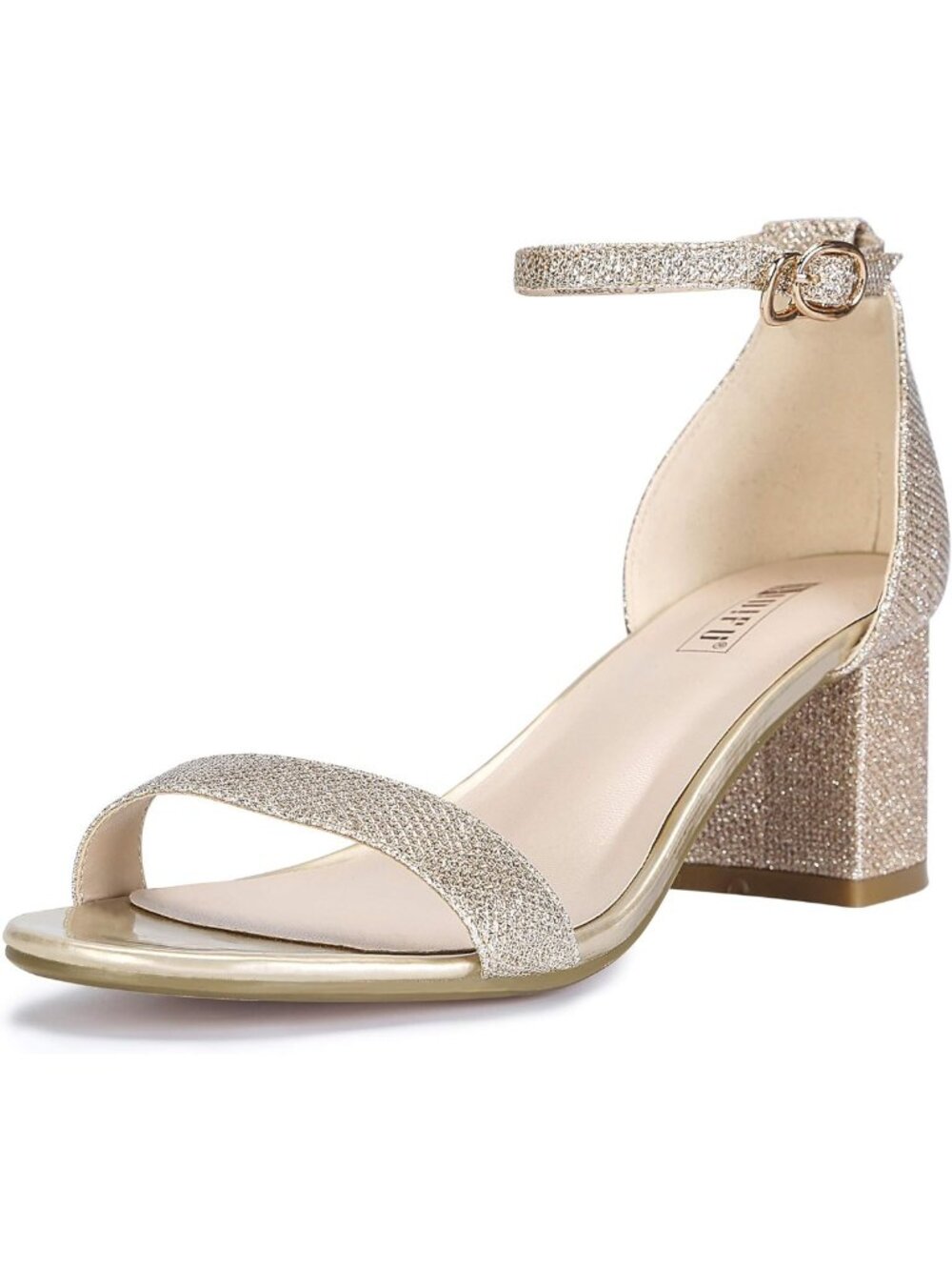 Stylish Low Block Heels Chunky Sandals with Ankle Strap for Weddings & Parties